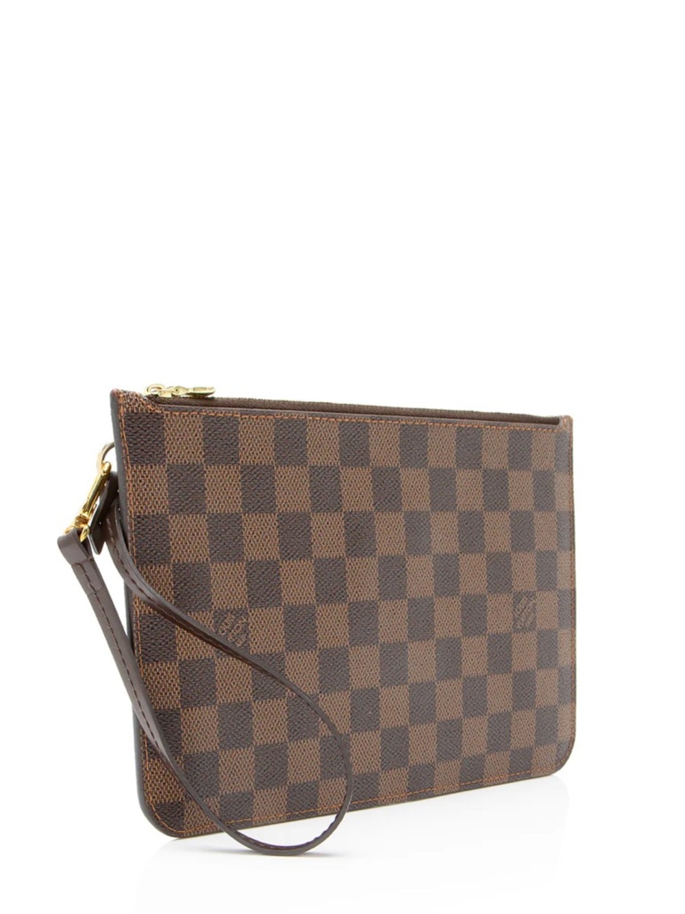 Louis Vuitton Damier Ebene Neverfull GM Pochette/Wrist Wallet Authentic - Picture 4 of 14